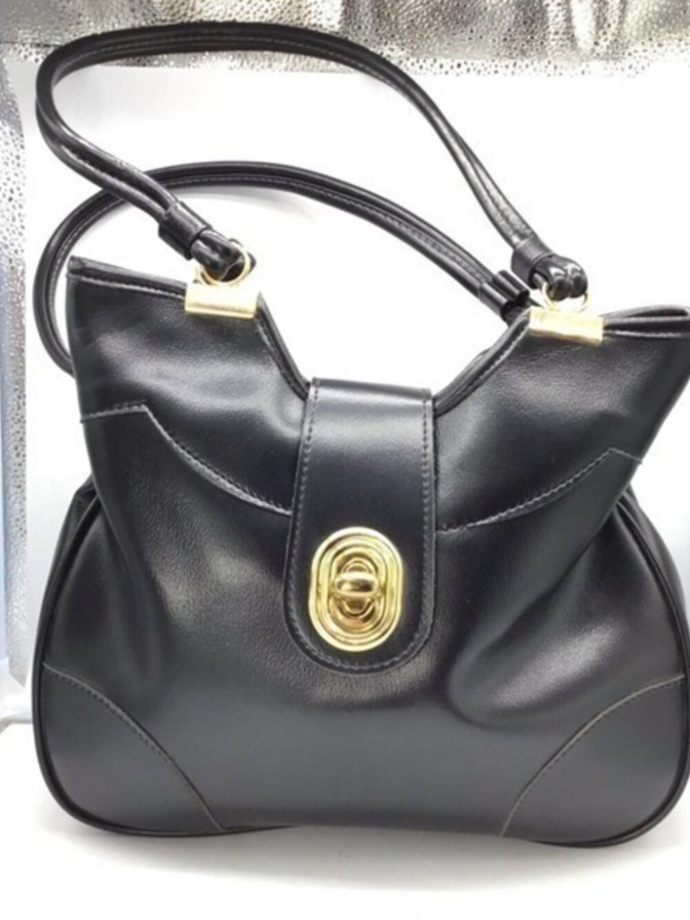 Dover 1950s Vintage Black Tote, Style 9138